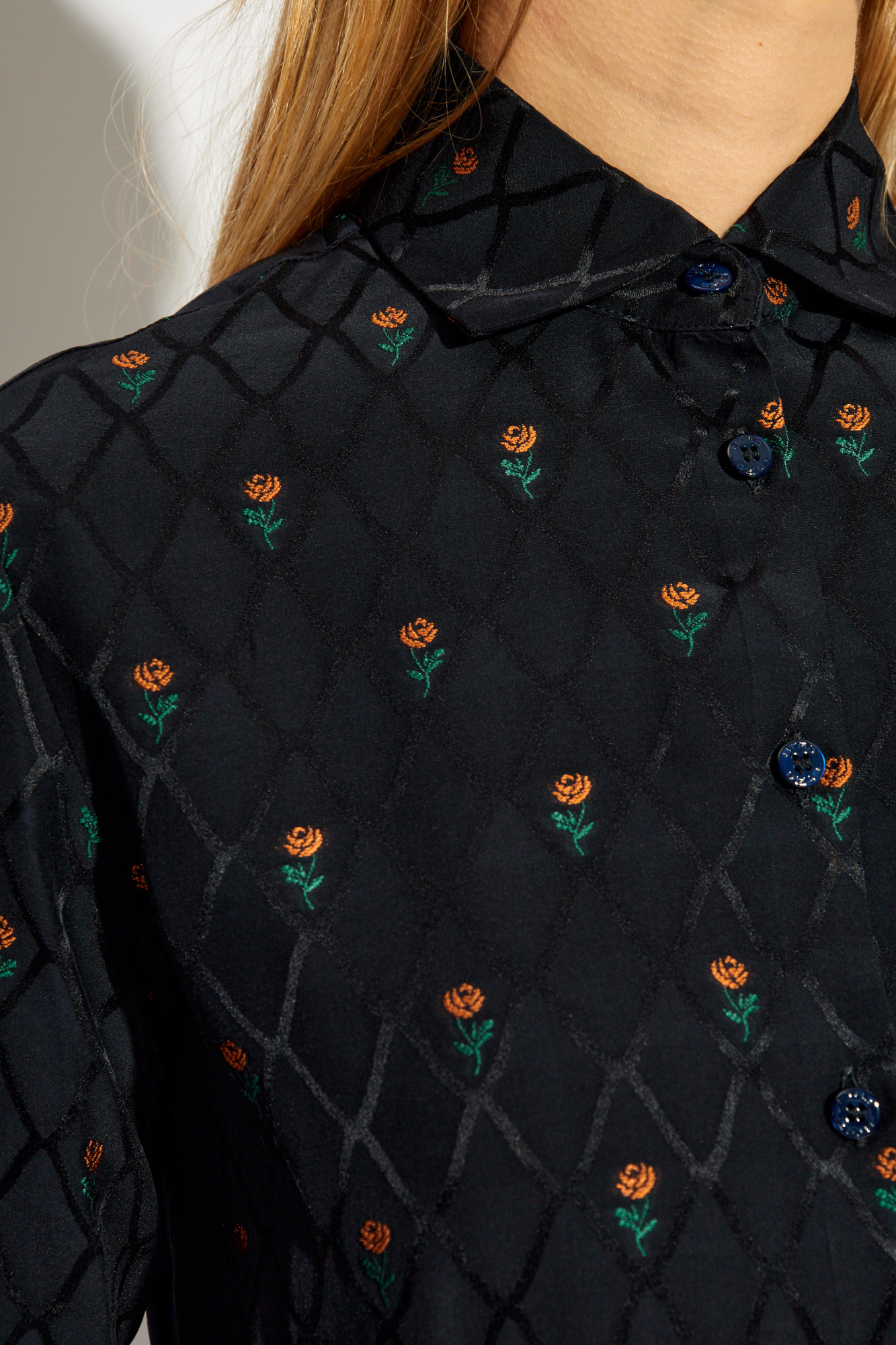 Tシャツ・カットソー ETRO Women Tunic Tops WRJA011999TU1I0N0000 Black Aurora Shirt | Wolford United States